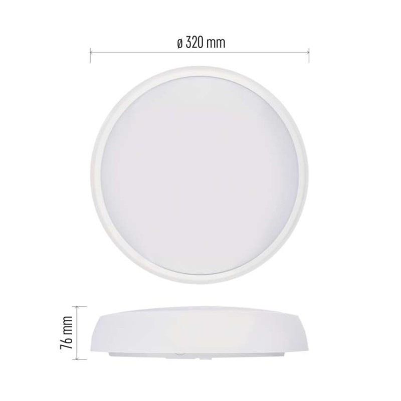 LED prisadené svietidlo FLERI, kruhové 20W, so zmenou CCT 2