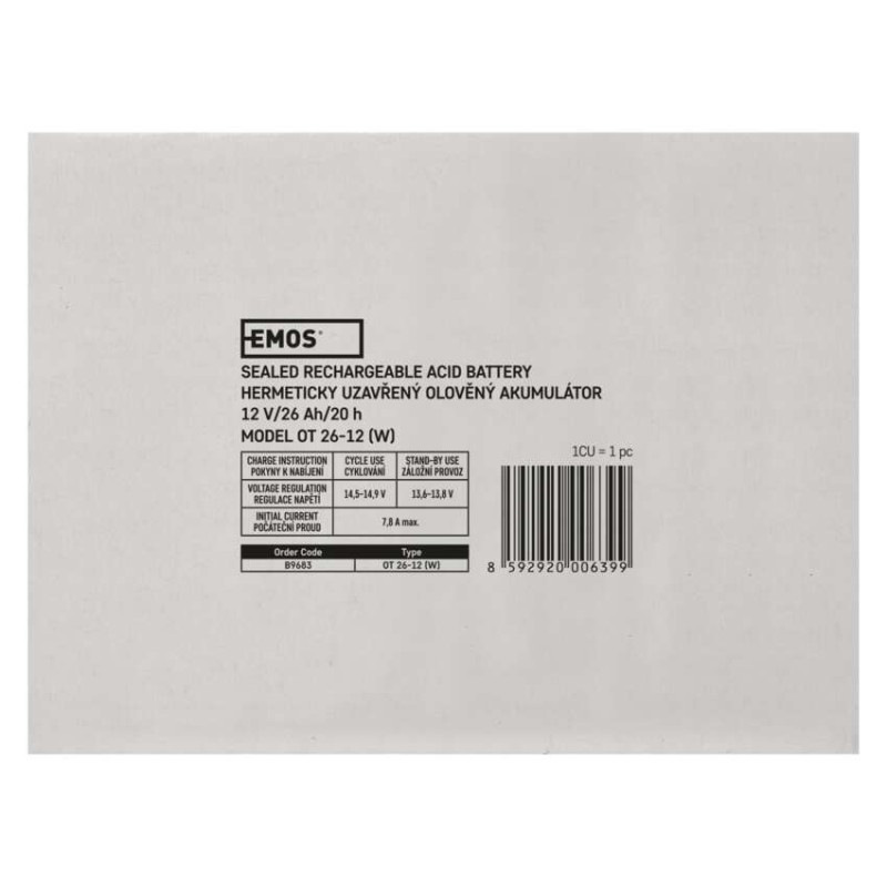 Bezúdržbový olovený akumulátor 12 V/26 Ah L2 2