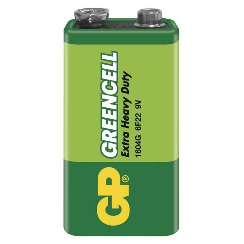Zinko-chloridová batéria GP Greencell 6F22 (9V), 1 ks