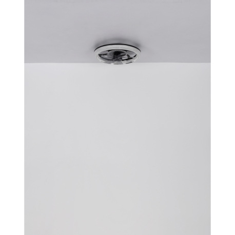 Stropný ventilátor, plast čierny, akryl čierny/číry/dymový, stmievateľný, niekoľko úrovní prostrední 9