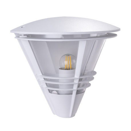 Vonkajšie svietidlo, hliník biely matný, plast priehľadný, IP44, ŠxV:270x250, AL:165, bez žiarovky 1 7