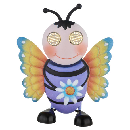 Solárne svietidlo, kov, viacfarebný matný, plast čierny matný, vypínač, batéria súčasťou balenia AAA 3