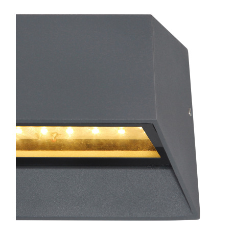 Vonkajšie svietidlo, hliník antracit, sklo priehľadné, svieti smerom dole, IP54, ŠxV:150x100, H:55, 13