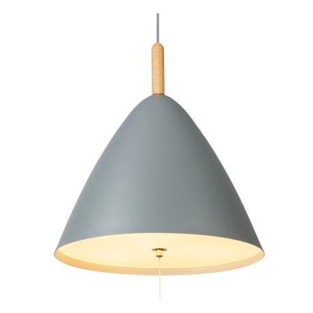 Závesné svietidlo, kov sivý, sklo opál, vypínač, Ø330, V:1200, bez žiaroviek 3xE27, max. 60W 230V 6