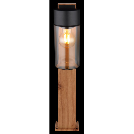 Vonkajšie svetlo nerezová oceľ imitácia dreva, nerezová oceľ čierna matná, sklo dymové, smer svetla: 15