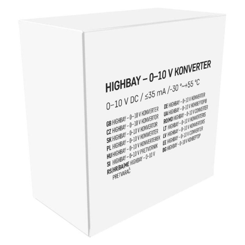 Konvertor 0–10 V pre priemyselná svíetidla HIGHBAY 6