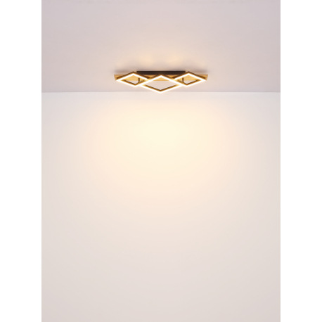 Stropné svietidlo, kov čierny matný, MDF so vzhľadom dreva, plast čierny matný, plast biely, ø:300mm 12