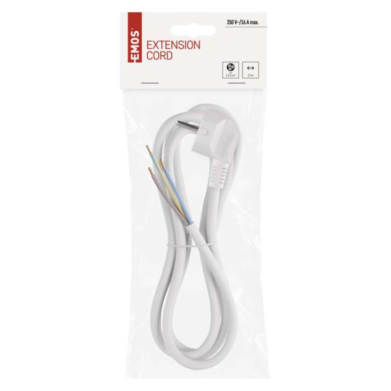 Flexo šnúra PVC 3× 1,5mm2, 2m, biela 1