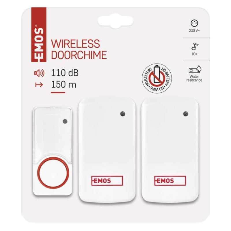 Domový bezdrôtový zvonček bez baterie P5750.2R do zásuvky 2