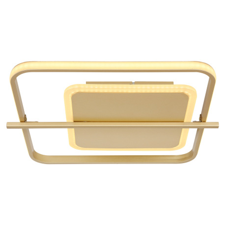 Stropné svietidlo kov zlatej farby, hliník zlatej farby, plast biely, DxŠxV: 400x360x50mm, LED 36W 2 3