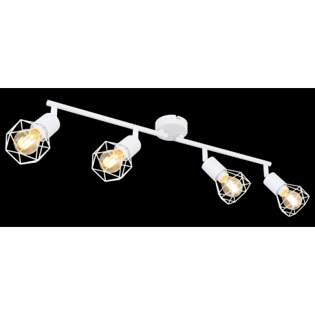 Stropné svietidlo, kov biely, nastaviteľné, DxŠxV: 600x80x195, bez žiaroviek 4xE14, max. 40W 230V 10