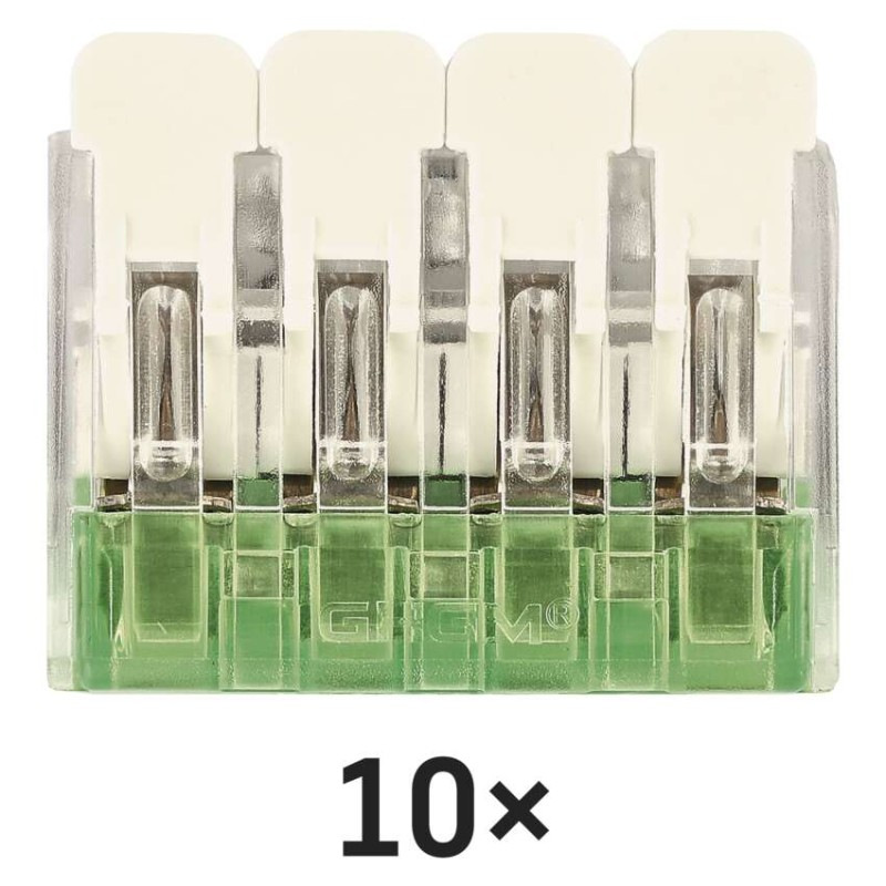 Páčková spojovacia svorka 4× 0,2–4 mm2, 10 ks 2