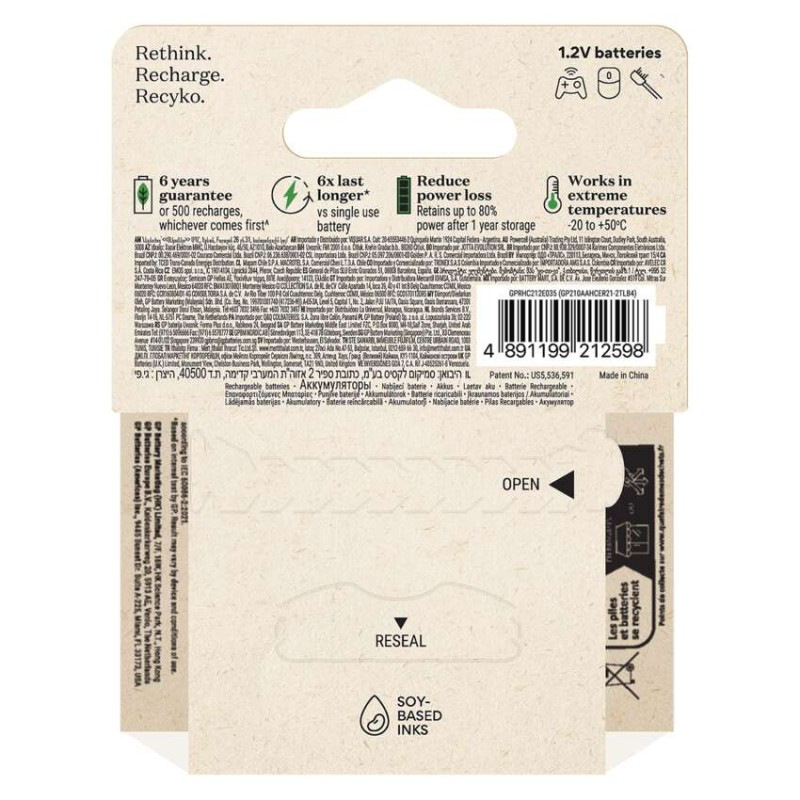 Nabíjacia batéria GP ReCyko 2100 (AA) 4 ks 10