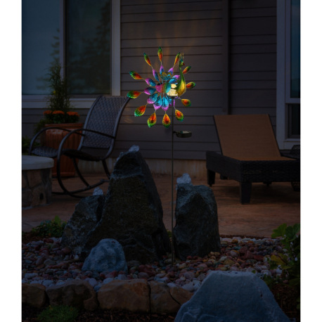 Solárne svietidlo, kov čierny matný, plast čierny matný, kov farebný, posuvný spínač, batéria AAA 30 1