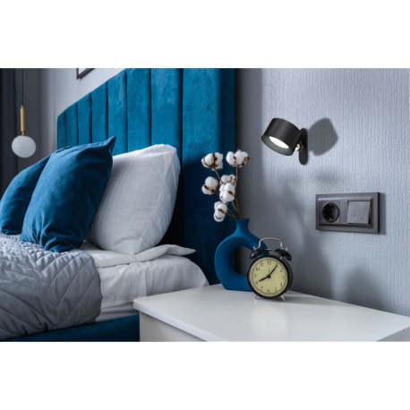 Nabíjateľná stolová lampa kov čierny, dotykový stmievač, pamäťová funkcia, bez adaptéra, bat CR18650 2