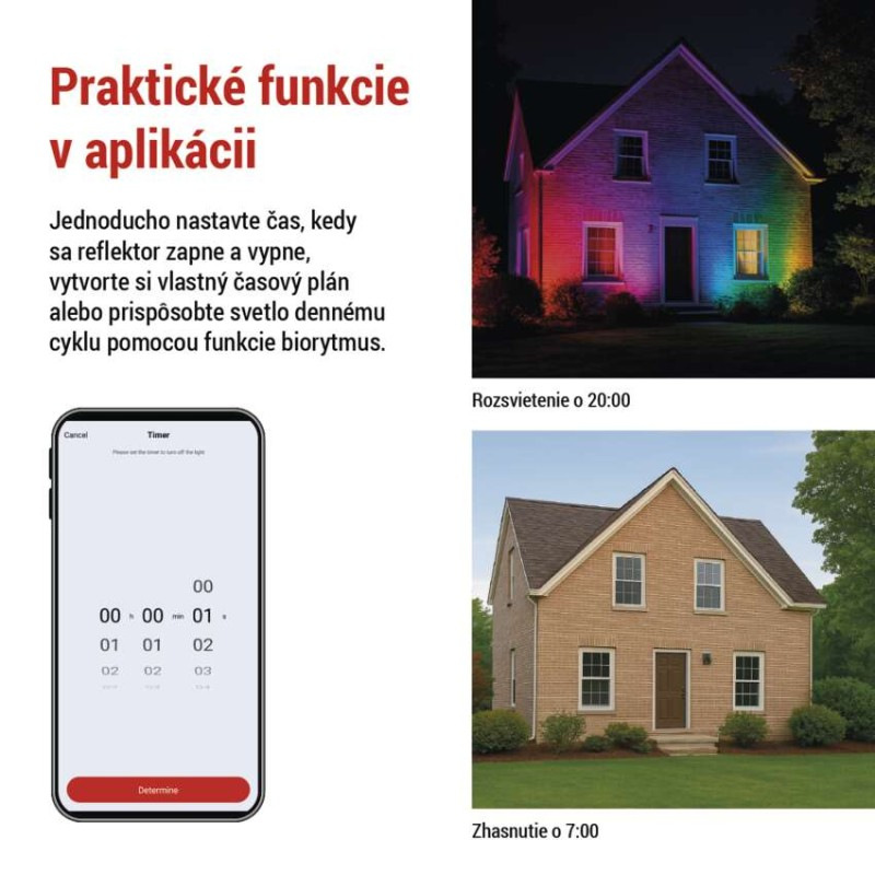 GOSMART LED reflektor 20W, 1720 lm, RGB+CCT, IP65 8