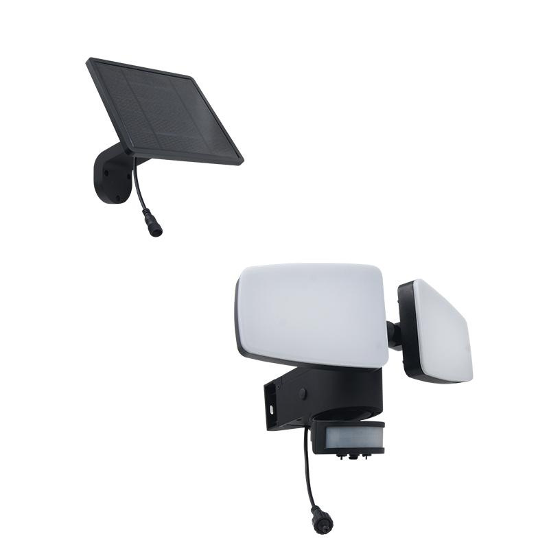 LED čierne vonkajšie solárne svietidlo so senzorom 12W / 3000K - 4100K - 6500K - LS023 11