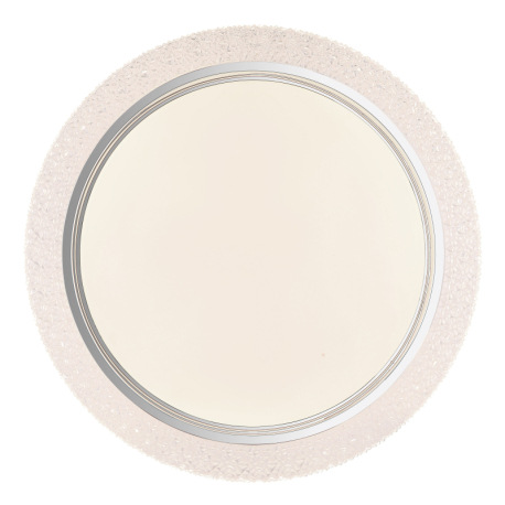 Stropné svietidlo, biely kov, plast biely, chrómový krúžok, číre plastové krištále, ø: 400mm, V: 80m 4