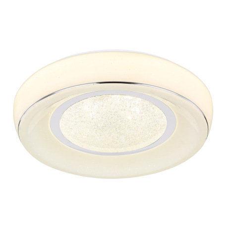 Stropné svietidlo, kov biely, chróm, plast biely, plastové krištále, trblietavý efekt, nočné svetlo,