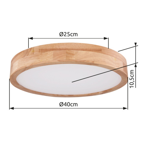 Stropné svietidlo, kov biely, prírodné drevo, plast biely, funkcia pamäte, stmievateľné, diaľkové ov 11