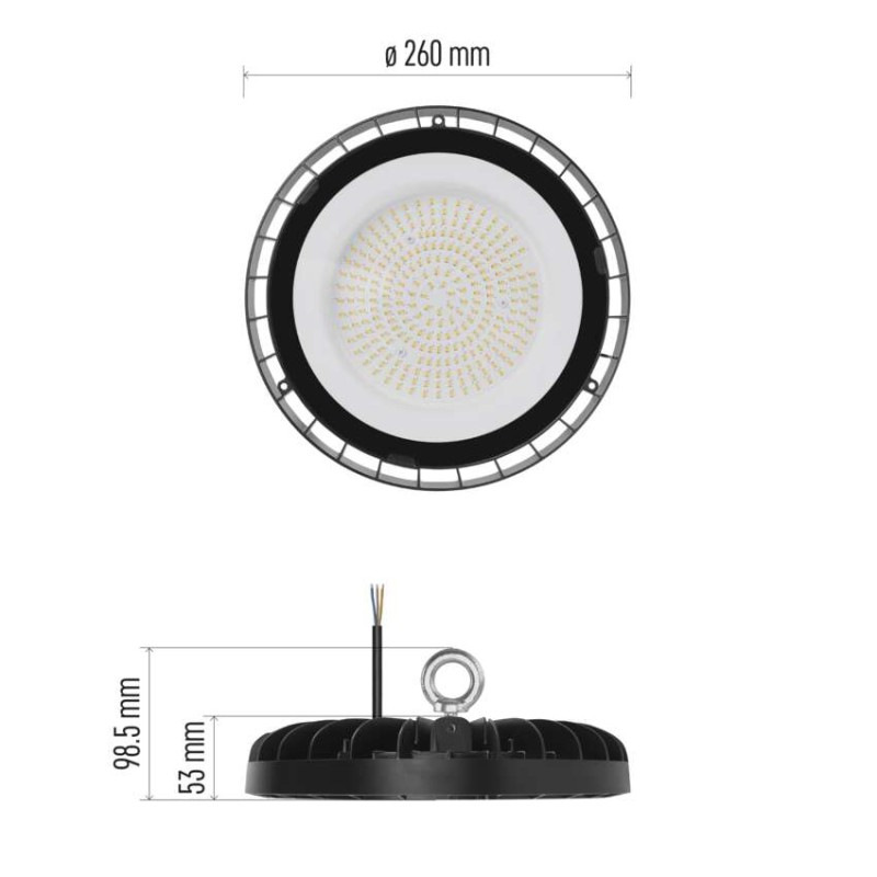 LED priemyselné závesné svietidlo HIGHBAY CORUS 133W 4