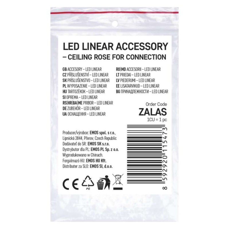 Príslušenstvo pre pripojenie napájania lineárnych svietidiel ORTO 1