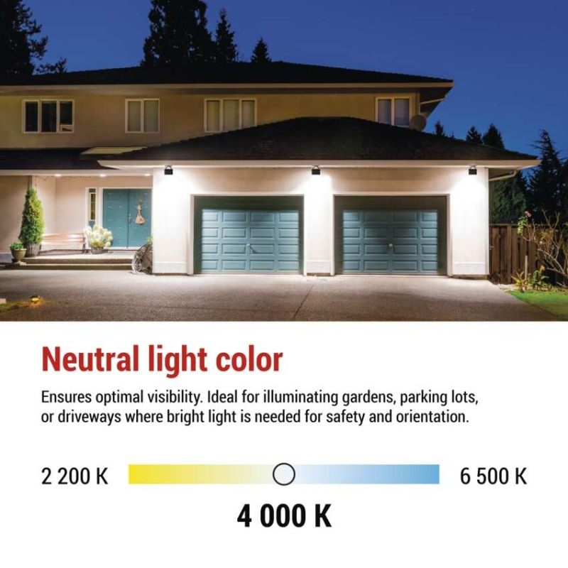 LED reflektor TAMBO, 10 W, 1000 lm, IP65, čierny 11