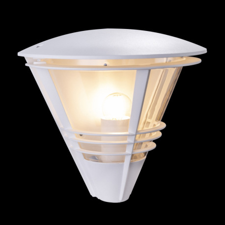 Vonkajšie svietidlo, hliník biely matný, plast priehľadný, IP44, ŠxV:270x250, AL:165, bez žiarovky 1 1