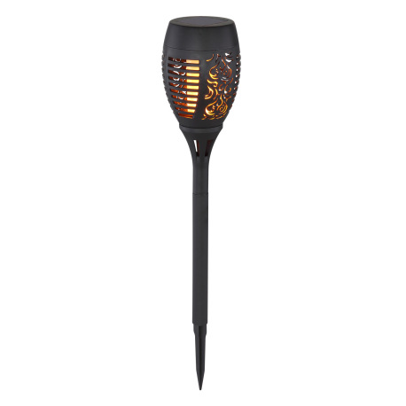 Solárne svietidlo, plast čierny, plast čierny satinovaný, fakľa s hrotom na zapichnutie do zeme, efe 8