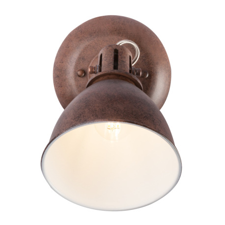 Nástenné svietidlo, kov, imitácia hrdze, biela, ŠxV: 150x220, H: 180, bez žiarovky 1xE14, max. 40W 2 2