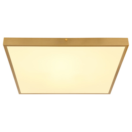 Stropné svietidlo kov mosadz matná farba, plast biely, DxŠxV: 450x450x30mm, LED 30W 230V, 3500lm zdr 2