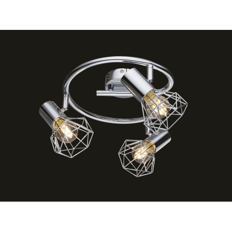 Stropné svietidlo, kov chróm, Ø 250, V:150, bez žiaroviek 3xE14, max. 40W 230V. 8