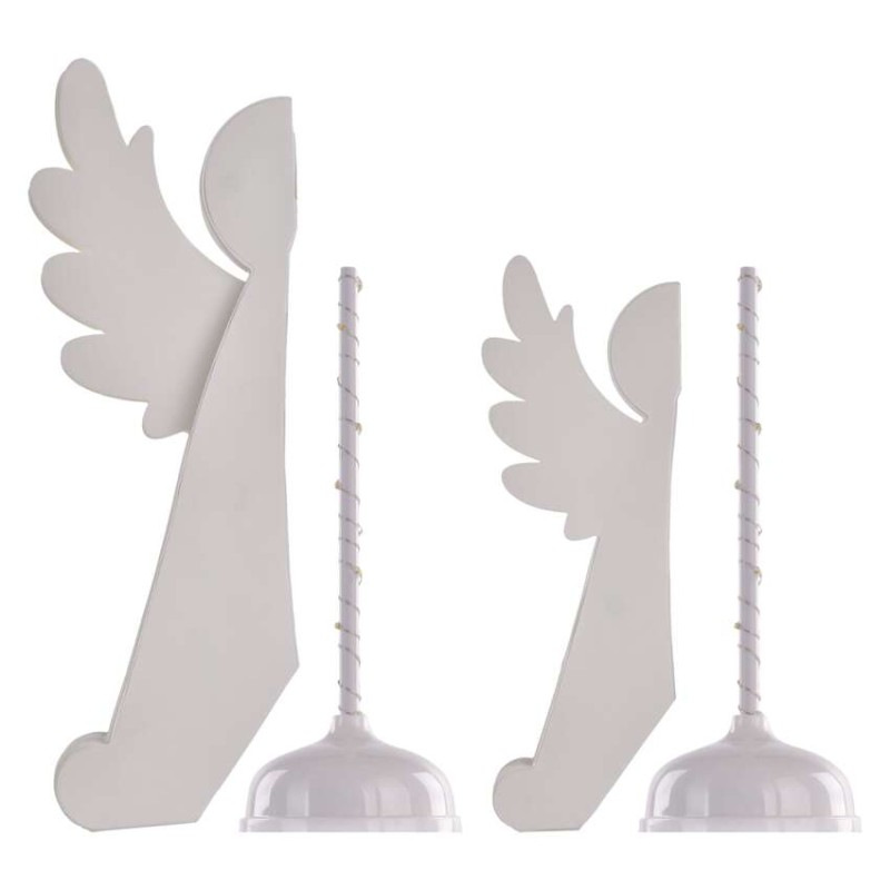 Vianočné papierové anjeli so stojanom, 2 ks, 28/38 cm, vnútorné 7