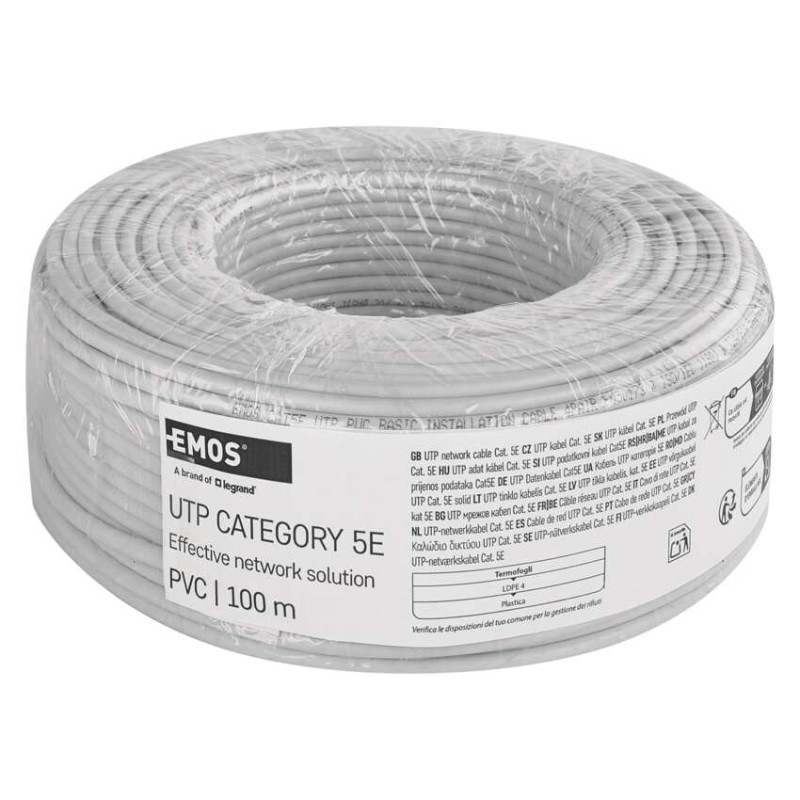 Datový kábel UTP CAT 5E PVC Basic, 100m 6