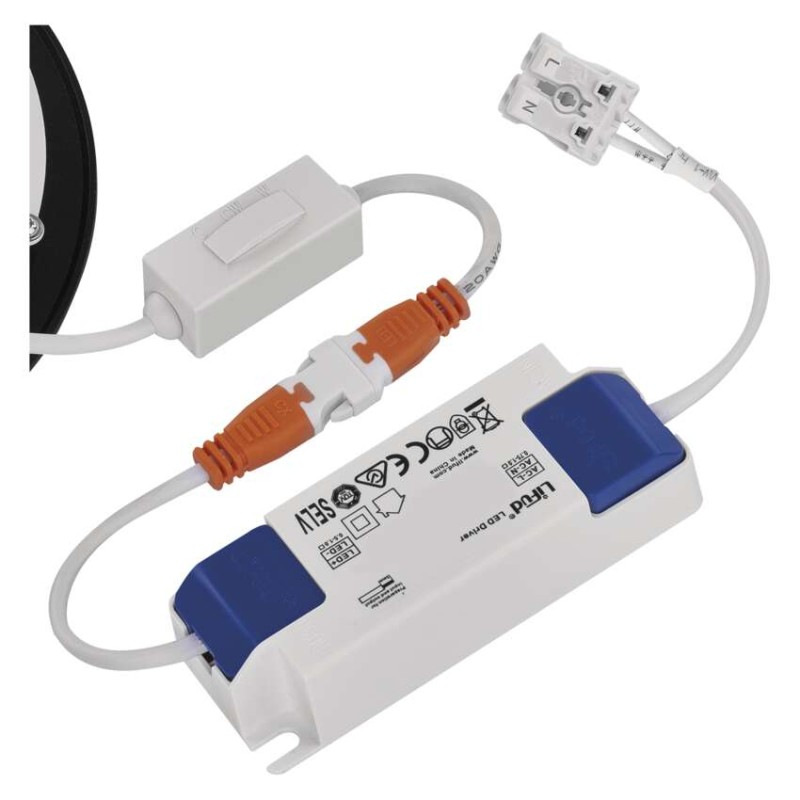 LED vstavané svietidlo NEXXO, kruhové, čierne, 18W, CCT 8