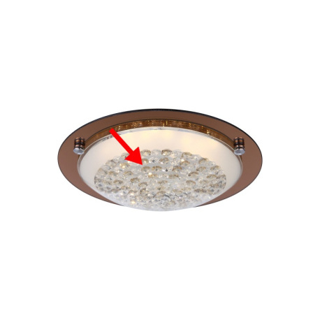 Náhradné sklo pre 48263, s krištáľmi, Ø25,4 cm