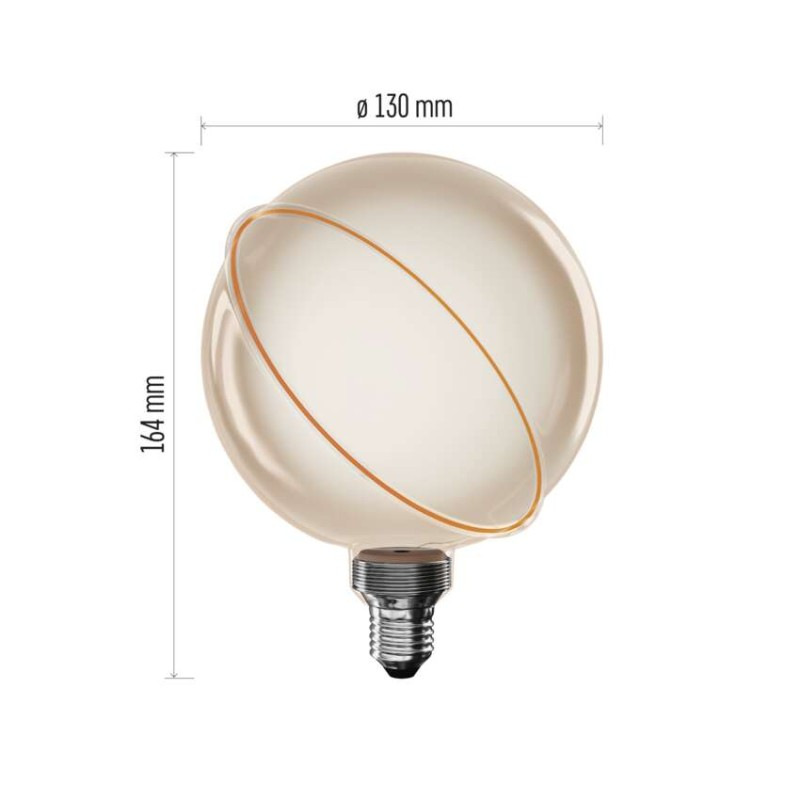 LED žiarovka DECO G130SRA / E27 / 4 W (22 W) / 220 lm / flame