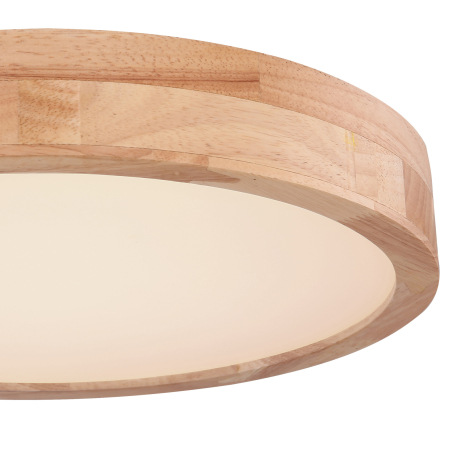 Stropné svietidlo, kov biely, prírodné drevo, plast biely, funkcia pamäte, stmievateľné, diaľkové ov 14