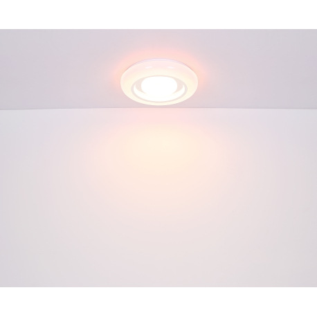 Stropné svietidlo, kov biely, akryl opál, chróm, stmievateľné, viackrokové ovládanie cez nástenný vy 20