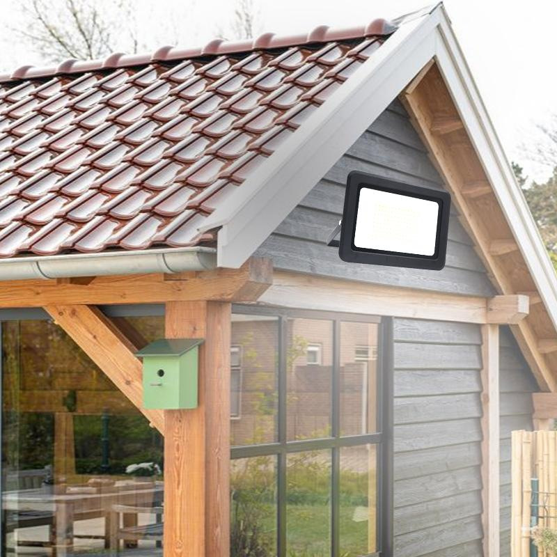 Vonkajší čierny LED reflektor 100W / 4000K - LF0025 7