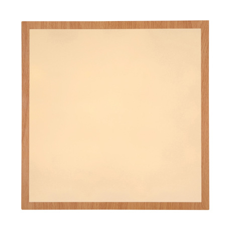 Stropné svietidlo, hliník, imitácia dreva, plast opál, DxŠxV: 450x450x65, vrátane 1xLED 24W 230V, 21 10