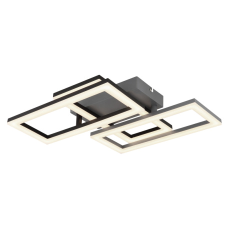 Stropné svietidlo, plast čierny matný, sivý, akryl biely, otočné, DxŠxV: 614x341x93mm, LED 24W 230V, 13