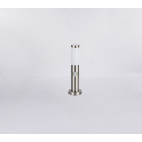 Vonkajšie svietidlo, nerezová ocel, plast biely, IP44, senzor: 90 °, dosah: 9m, Ø 127, V: 450, bez ž 17