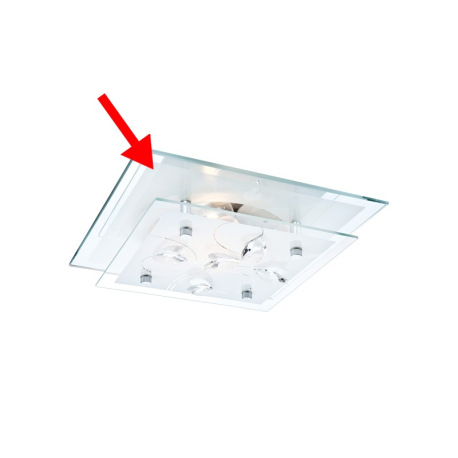 Náhradné sklo pre 40408, zrkadlové, 24x24cm