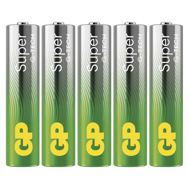 Alkalická batéria GP Super LR03 (AAA), 5 ks