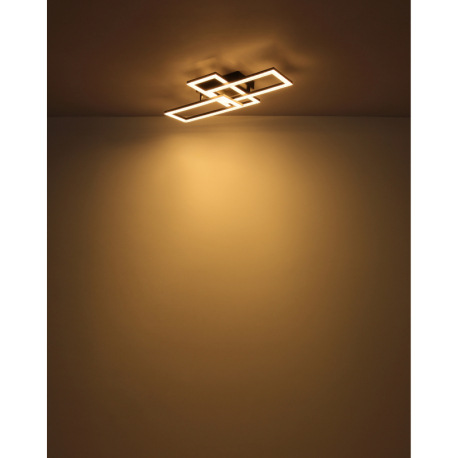 Stropné svietidlo, plastové čierne matné, číre plastové krištále, polohovateľné, DxŠxV: 526x374x75mm 20