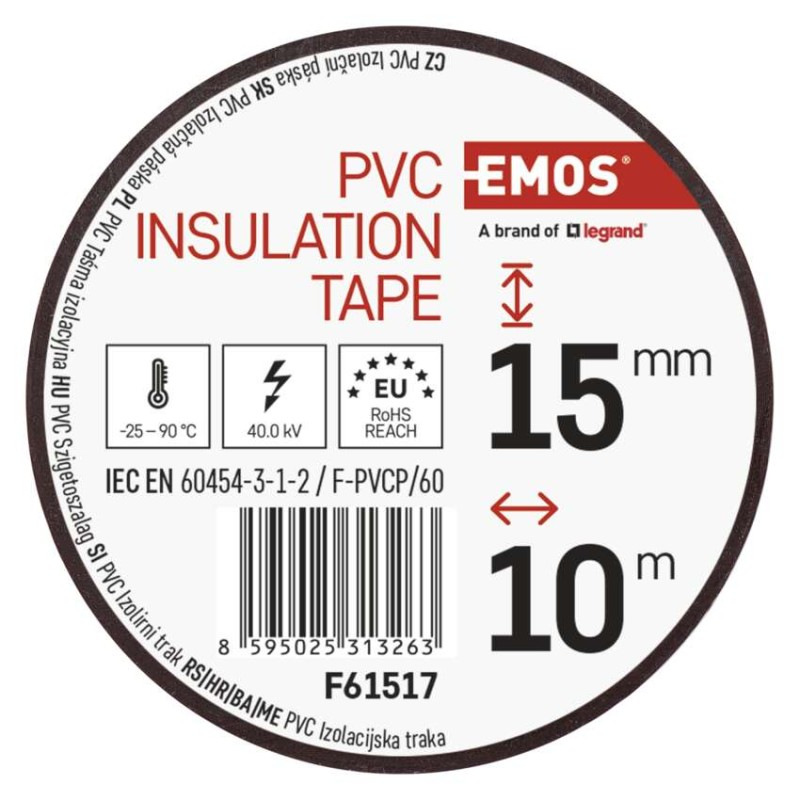 Izolačná páska PVC 15mm / 10m hnědá 2