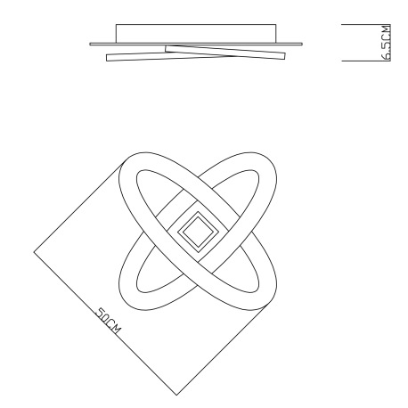 Stropné svietidlo, kov biely, akryl biely, pamäťová funkcia, nočné svetlo, stmievateľné, diaľkové ov 10