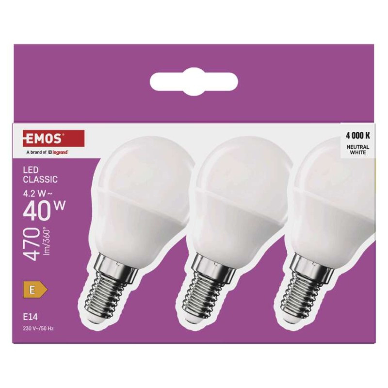 LED žiarovka Classic Mini Globe / E14 / 4,2 W (40 W) / 470 lm / Neutrálna biela 4