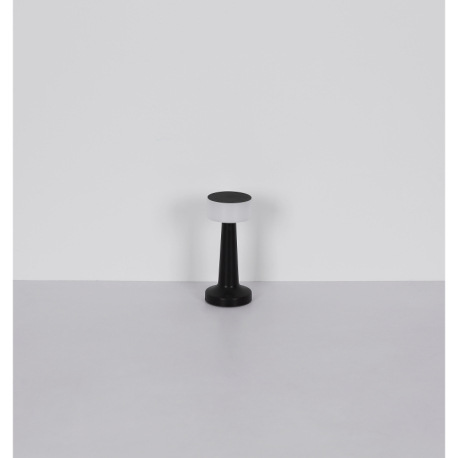 Nabíjateľná stolová lampa, plast, matná mosadzná farba, biela, dotykové zapnutie/vypnutie, plynulé d 18